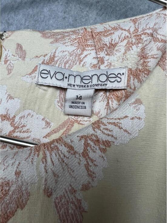 Eva Mendes Womens Sleeveless Floral Curvy Fit Flare Dress 14 Cottagecore Prairie - Picture 13 of 16